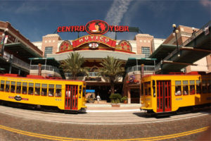 Tampa's Historic Streetcar Line in Ybor City from TECO Line streetcar Tampa, Florida