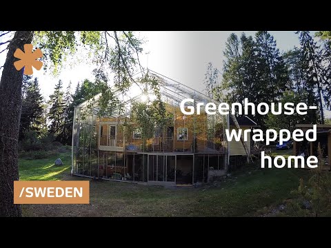 Family wraps home in greenhouse to warm up Stockholm weather