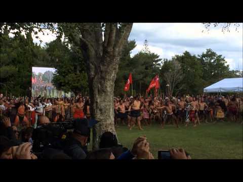 600+ Maori Warriors Kapa Haka Gate Pa Commemoration 2014