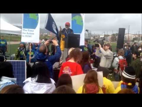 Chumash Elder Invokes Earth Connection at LA Climate March