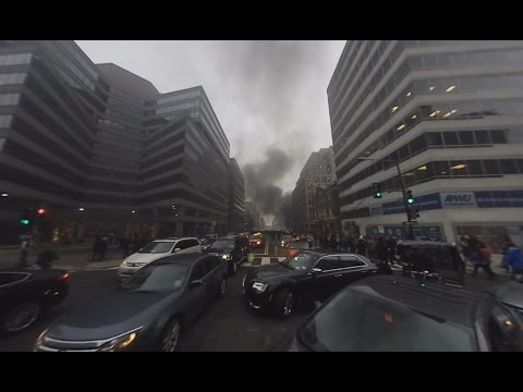 Protests erupt during Trump inauguration: 360-degree view