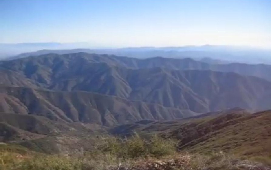 screenshot of the Santa Ana Mountains, from true stories of a great range