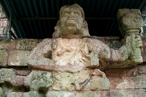 Howler Monkeys as deities to the Maya in Central America, Copan Ruins, Honduras, Maya People, Maya Indians, Maya archaeology