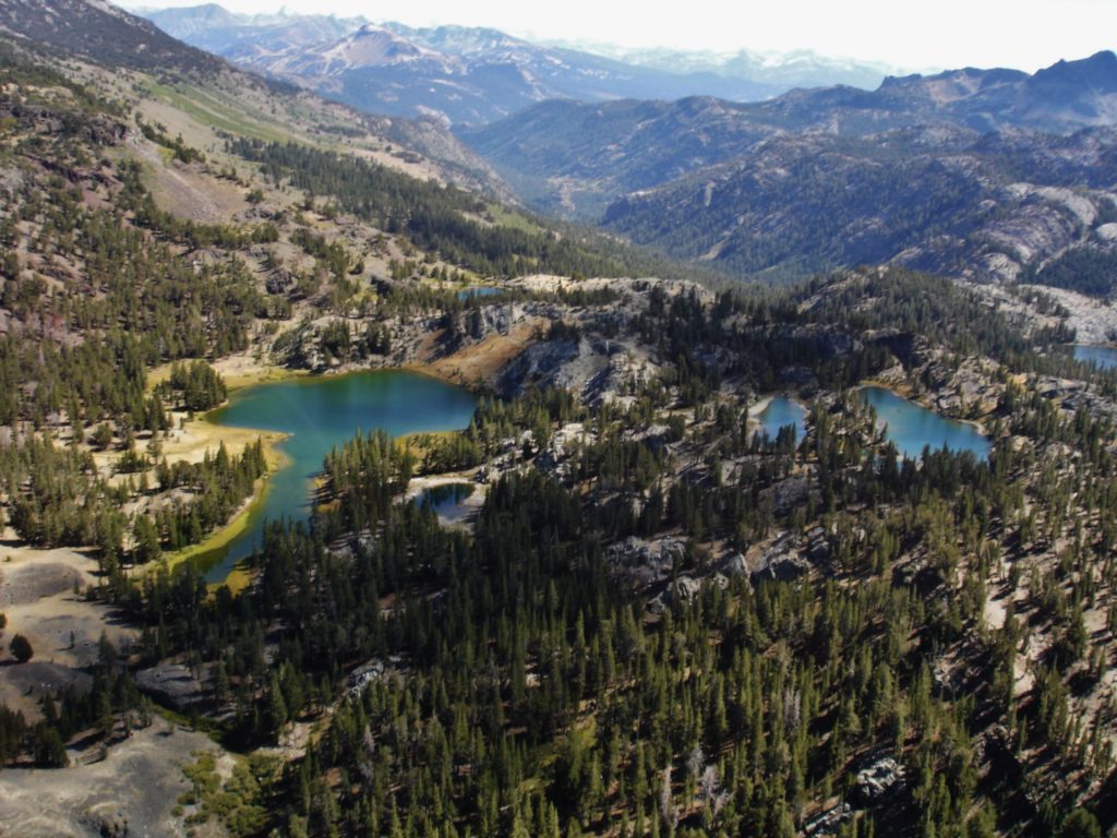 Aerial View of Ansel Adams Wilderness, Sierra Nevada, California