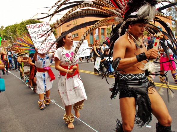 March Against Monsanto Los Angeles Aztec Dancers