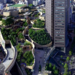 Osaka Japan, green roofs