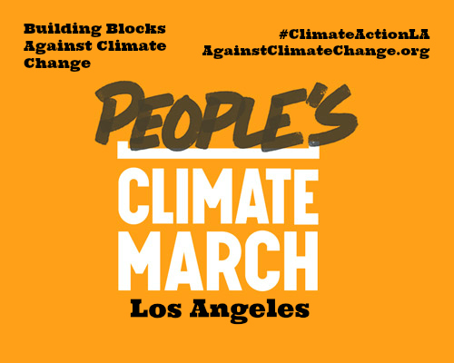 climate demonstration, People's Climate March, Los Angeles