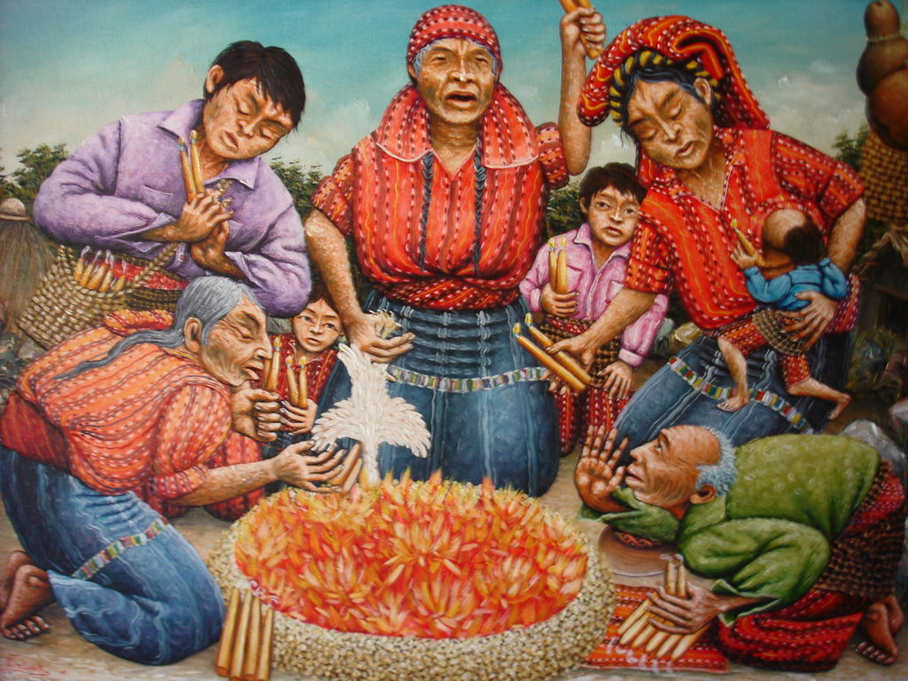 Felipe Ujpan Mendoza, Guatemala, painter, traditional Maya