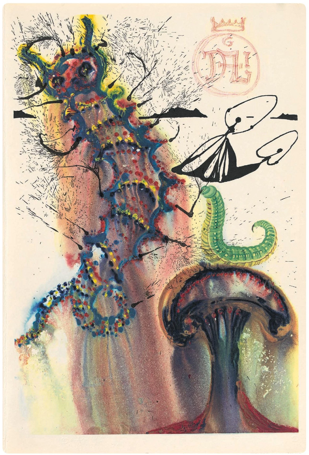 Salvador Dali, mushroom, paintings