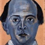 Arnold Schoenberg blue self portrait