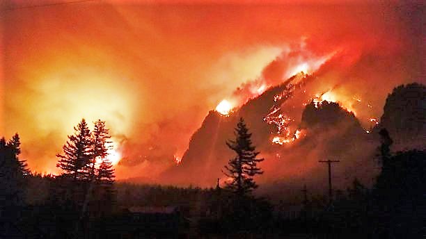 Oregon wildfire, climate chaos, drought
