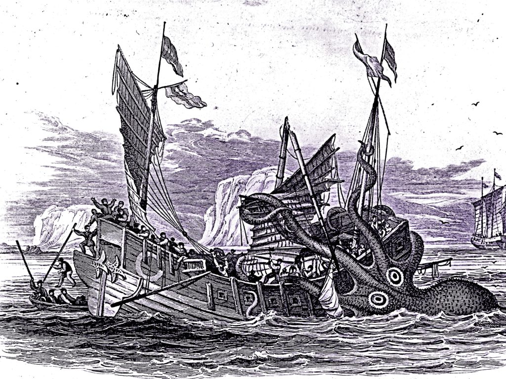 Pierre Denys de Montfort, Poulpe Colossal, Giant Squid, Kraken myth