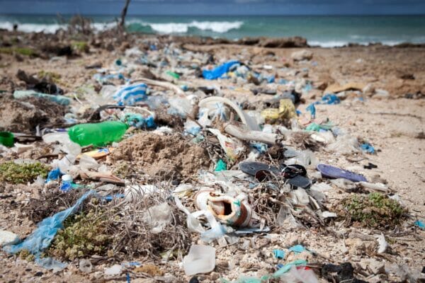 Beach pollution, microplastics