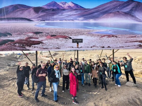 SACO 1.2 – Curator: Dagmara Wyskiel – Antofagasta, Chile – 2025 – Billboard image & Group Photo: Osceola Refetoff Bienal SACO, Osceola Refetoff